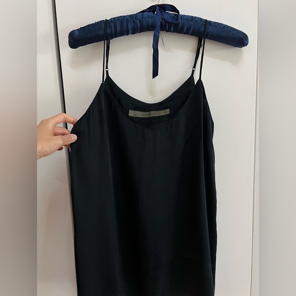 Enza Costa Silk Black Camisole Spaghetti Straps - Picture 11 of 11